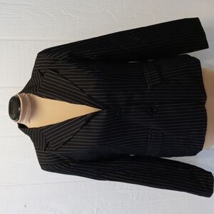 Wear abouts Jacket black pinstripes size 14
